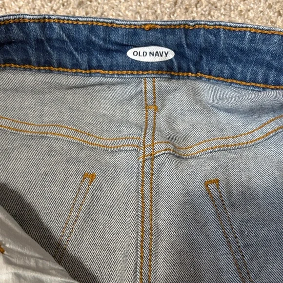 Old Navy Distressed Blue A-Line Skirt - Picture 3 of 7